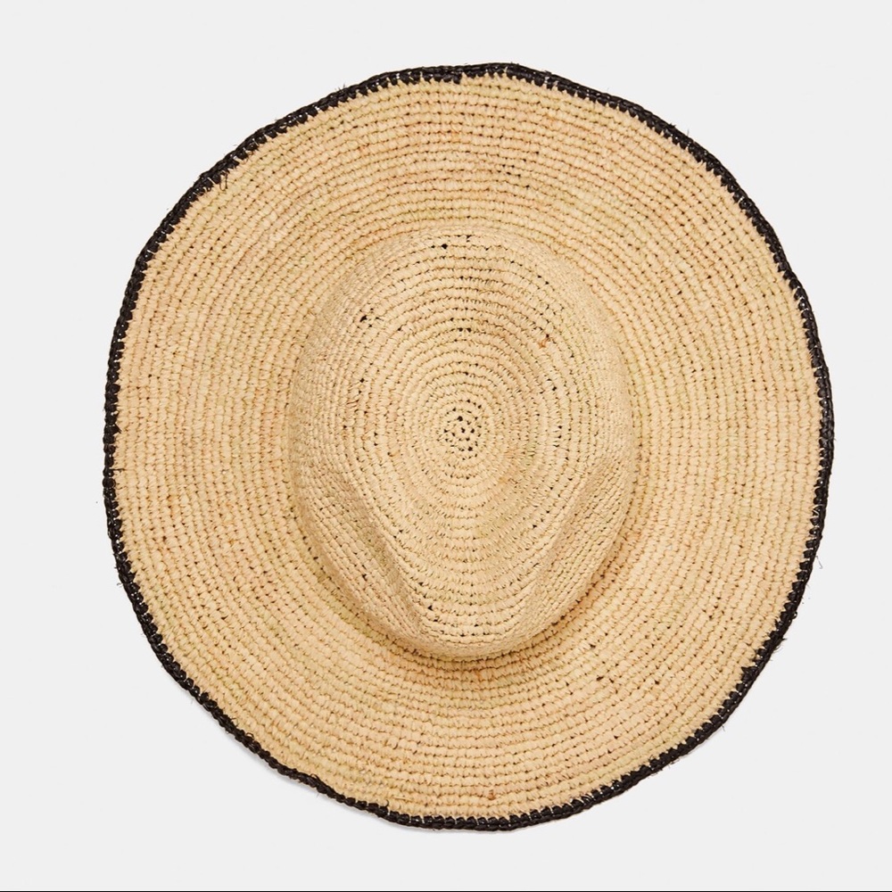Zara Contrast Raffi Hat - Picture 2 of 5
